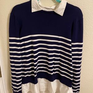 Sweater With Button Up Underneath